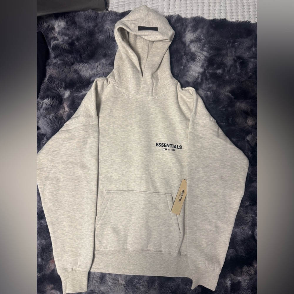 Essentials Fear of God Light Oatmeal Hoodie
